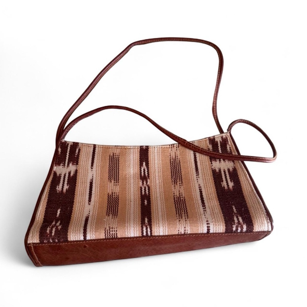 Chic Brown Patterned Shoulder Bag - image 5